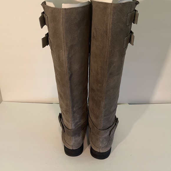 Gray suede Eileen Fisher boots - Picture 3 of 4